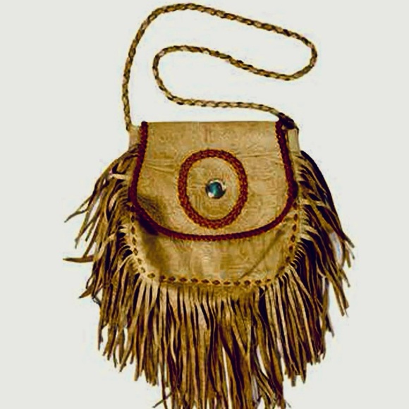 JENNIFER HALEY western KHAKI BOHEMIAN CHIC Handbag bag - Picture 1 of 1